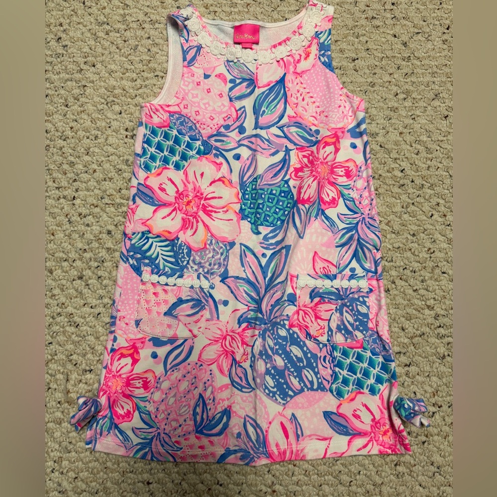 Lilly Pulitzer Pink and Blue Floral Kids Dress